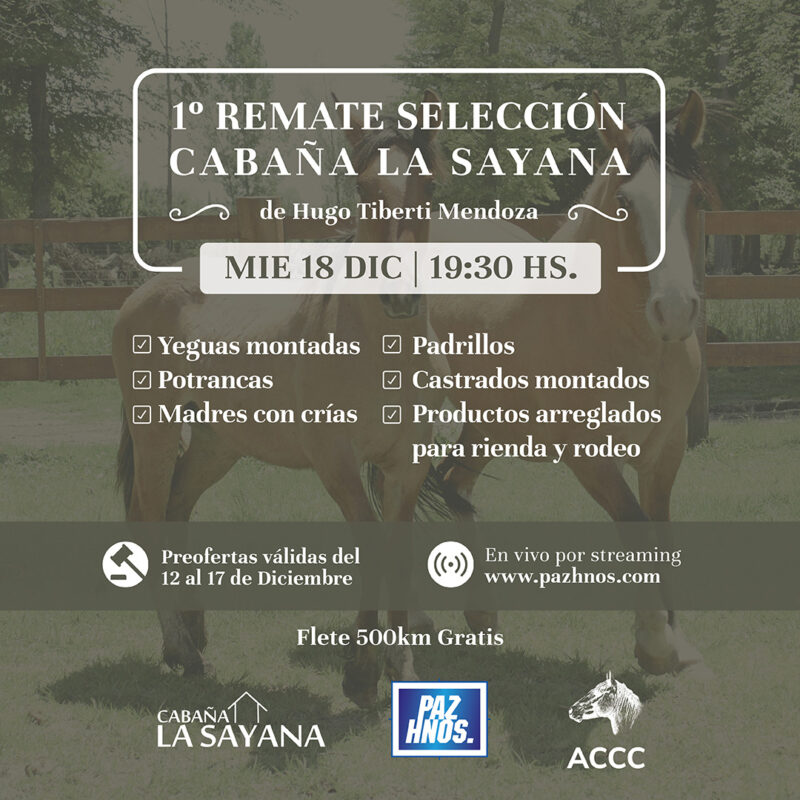 1º Remate Selección Cabaña La Sayana