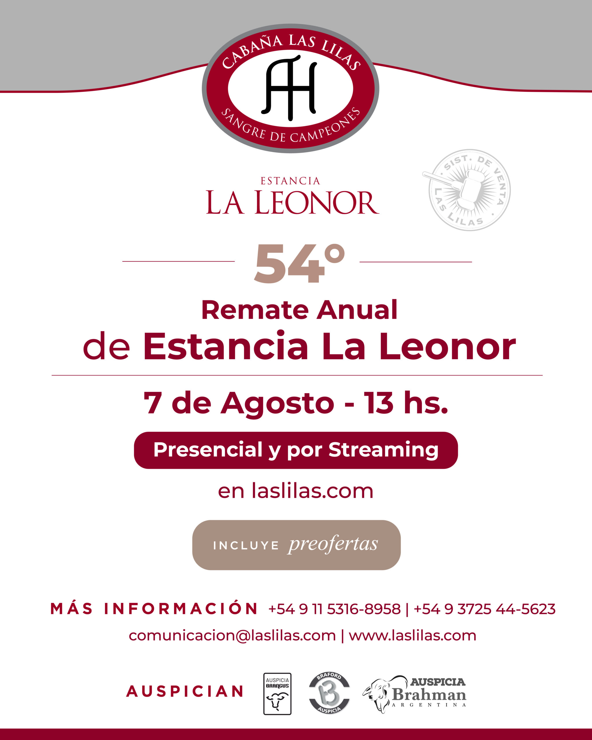 54° Remate Anual Estancia La Leonor 54° Remate Anual Estancia La Leonor