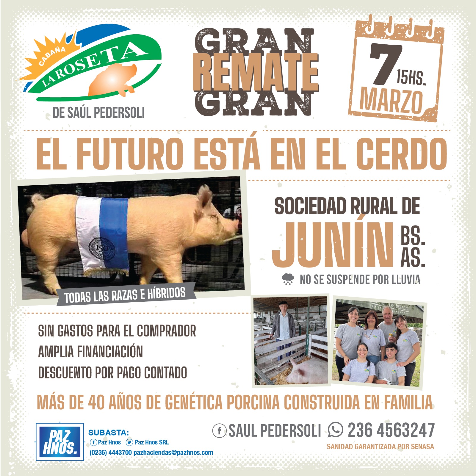 Gran Remate de Reproductores Porcinos 2026